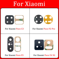 100 Pcs Camera Glass For Xiaomi Mi Poco X4 X3 F3 F4 F2 Pro C3 M4 Pro 5G M3 Rear Back Camera glass Lens With Glue Adhesive
