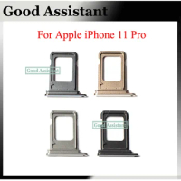 For Apple iPhone 11 Pro iPhone11 Pro 11Pro Sim Tray Micro SD Card Holder Slot Parts Sim Card Adapter A2160 A2215 A2217