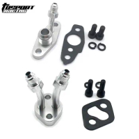 Aluminum Turbo Oil &amp; Water Flange Kit Feed 4AN / Return 10AN for TOYOTA CT9 CT12 CT20 CT26