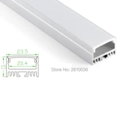 100 X 1M Sets/Lot Recessed wall led strip aluminium profile and wide square led alu extrusion for wall or ceiling lights