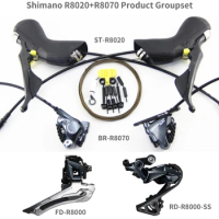 shimano Ultegra R8020 R8070 11 Speed Groupset Road Disc Brake Groupset shifter+Brake+Front Derailleur+Rear Derailleur