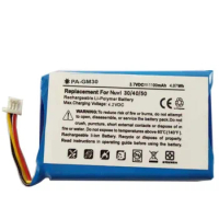 Battery for Garmin Nuvi 30 40 40LM 50 50LM 55LM 55LMT GPS New Li-polymer Rechargeable Accumulator Pack Replacement 3.7V 1100mAh