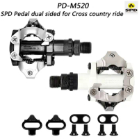 DEORE PD-M520 SPD Pedal Dual Sided for Cross Country Ride MTB Bicycle Racing Black/White Original Cycling Parts