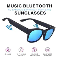 New Waterproof Bone Conduction Bluetooth Smart Glasses Hands-Free Call Music Sunglasses for All Phone