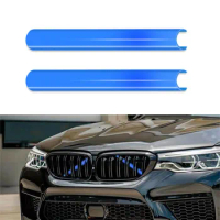 2pcs Car Front Grille Trim Strips Cover Frame Sticker For BMW E60 E61 F20 F10 F30 X3 F25 G01 G30 G20 F11 1 2 3 5 Series M 36cm