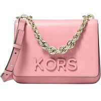 【Michael Kors】MOTT專櫃款粉紅KORS斜背包