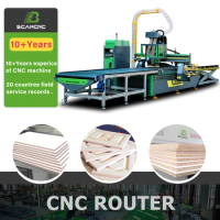 1224 1325 nesting cnc router wood cutting machine with automatic labeling system for cabinet kitchen furniture making