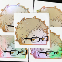 STICKER  KEI TSUKISHIMA  ANIME HOLOGRAM Tahan air Book Stiker Paper Stationery