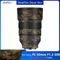 for Sony 50 1.2GM FE50 F1.2 Lens Decal Skin for Sony FE 50mm f/1.2GM Lens Sticker SEL50F12GM 50GM Anti Scratch Wrap Cover Film