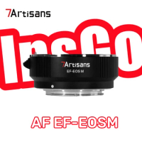 7Artisans EF-EOSM Auto Focus Adapter Ring for Canon EF/EF-S Lens to Canon M Mirrorless Cameras