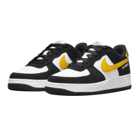 【NIKE 耐吉】Nike Air Force 1 GS 黑黃 白 拼接 橘黃(DH9597-002)