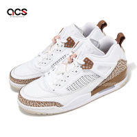 Nike 休閒鞋 Jordan Spizike Low 男鞋 白 棕 爆裂紋 氣墊 喬丹 FQ1759-101
