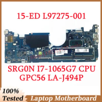 For HP 15-ED L97275-001 L97275-501 L97275-601 L93870-601 W/SRG0N I7-1065G7 CPU GPC56 LA-J494P Laptop Motherboard 100%Tested Good