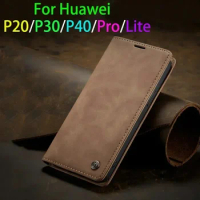 Luxury Magnetic Flip Silicone Case Nova 7i 6se 3E Leather Wallet Phone Cover For Huawei P20 P30 P40 Lite P50 Pro Mate 30 P Smart