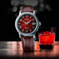 【SEIKO 精工】Presage Cocktail 調酒師系列機械錶 SK038 -酒紅(4R35-04A0R/SRPE41J1)