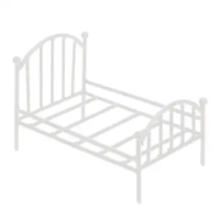Miniature Metal Bed Vintage Metal Bed Decor For Doll House Metal Construction Doll House Furniture For Kid's Room Doll House