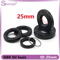ID 25mm NBR Oil Seal TC-25*31/32/34/35/38/40/42/45/50/52/55/60/62*4/5/6/7/8/10/12mm Nitrile Rubber Shaft Double Lip Seals Gasket