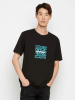เสื้อยืดคอกลม Graffiti Logo สีดำ (KR B1 589RS)