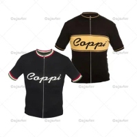 Coppi Cycling Jersey Men Short Sleeve Classic Bike Jersey Retro Cycling Tops Mtb Wear Clothing Ropa Ciclismo