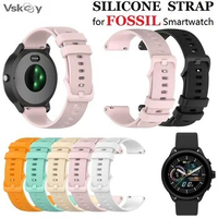 30PCS Silicone Watch Strap for Fossil Gen 6/5/5E LTE/4/3 Carlyle/Julianna/Garrett/Q Explorist Smartwatch Bracelet Band 20mm 22mm