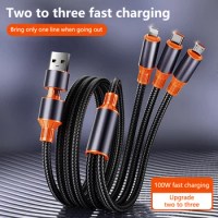 5 In 1 100W Fast Charging Cable USB Type-C PD Micro-USB Power Charger Line Adapter Accessories For Iphone For Lightning Android