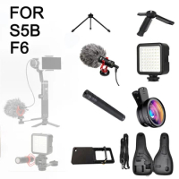 S5B / F6 3 Axis Gimbal Tripod Extension Rod Storage Bag Action Camera Plate LED Microphone For Handheld Stabilizer Stents Lens