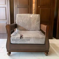 Kursi Sofa Kayu Jati Satu Seater