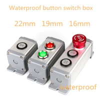 16/19/22mm metal push button switch waterproof box 1 2 3 4 5hole Aluminium Alloy box with Outdoor power control Box