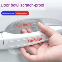 Car door bowl door handle protection sticker rearview mirror door glued car logo protection sticker car accessories