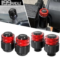 For Ducati 1199 Panigale S / R 2012 2013 2014 2015 Motorcycle Rearview Mirror Plug Hole Screw Cap &amp; Tire Valve Stem Caps Cover