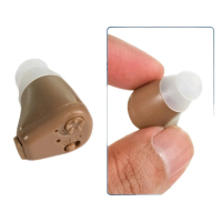 Alat Bantu Dengar In-ear Taffomicron K88U - Beige dengan 125 dB 3500 Hz 4 Ear Tips Kabel Charger USB