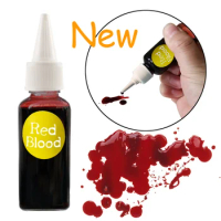 New 30ml Fake Blood for Bloody Nose Eyes Ears Vampire Zombie Makeup Props Halloween Party Horror Face Paint Cos Decoration Y-L