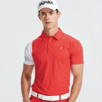 【HONMA 本間高爾夫】男款拼色防曬短袖POLO衫 吸濕排汗 日本高爾夫專業品牌(M-XXL 紅白拼色HMHX702R525)