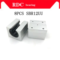 8pcs SBR12UU SBR12 Linear Bearing 12mm Open Linear Bearing Slide block 12mm CNC parts linear slide for 12mm linear guide SBR12