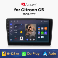 Junsun V1 AI Voice Wireless CarPlay Android Auto Radio For Citroen C5 2008 - 2017 4G Car Multimedia GPS 2din autoradio