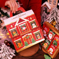 Box Natal Christmas Bentuk Rumah Premium Box Christmas sekat Natal