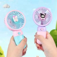 Kipas Angin Tangan Lucu dengan Desain Karakter Imut - Kipas Mini Portabel untuk Anak-anak dan Wanita