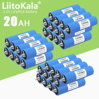 32PCS LiitoKala LiFePo4 3.2V 20AH 3C battery lithium bateria for diy 12V lifepo4 e-bike e scooter wheel chair AGV car Golf carts