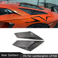 Carbon Fiber Car Rear Bumper Side Air outlet Splitters Canards For Lamborghini Aventador LP700 LP720 Upgrade ti LP750 SV Style