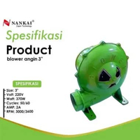 Kipas Angin Blower Keong Hijau 3" Nankai