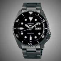 SEIKO 精工錶 5 Sports 4R36-07G0SD(SRPD65K1) SKX 運動時尚潮流機械腕錶 鋼帶款/黑x黑 42.5mm_SK037