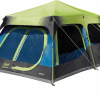 Coleman Camping Tent with Instant Setup, 4/6/8/10 Person Weatherproof Tent with WeatherTec Technology, Double-Thick Fabric,