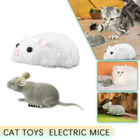 Automatic Escape Robot, Cat Toys, Electric Mouse, Toys, Vibrating Crawling, Battery-Powered Plush Mouse, Pet Interactive Toys