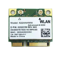For Intel Centrino Advanced-N 6200 Intel6200 Intel 6200 622ANHMW 6200AN 300M 2.4&amp;5G WiFi Wireless Card