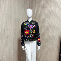 Jaket Lagosi Hitam - Jaket Bomber Motif Lagosi Sulawesi Selatan - Jaket Etnik Wanita / Pria Unisex P