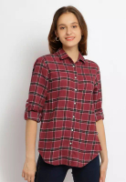 C2 Outfitters C2 Eggran Red Casual Shirt
