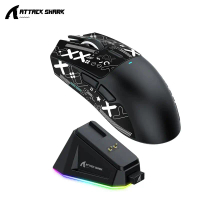 Tetikus permainan tanpa wayar X11 Attack Shark 1K Hz PAW3311 dengan tapak pengecas magnetik RGB untu