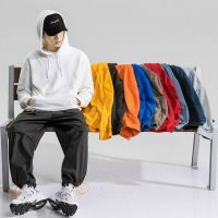 ⚡【現貨】長袖帽T Oversize M-5XL 大學T 高質量帽T 素色 韓版潮流帽T 學生寬松休閒百搭衛衣 上衣