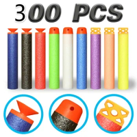 300Pcs Multicolor 7.2CM EVA Soft Hollow Hole Head Refill Darts Toy Guns Bullets for Nerf Series Blasters Kids Gifts