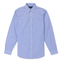 Polo Ralph Lauren RL 熱銷刺繡小馬商務長袖襯衫(CLASSIC FIT)-藍白直條紋色